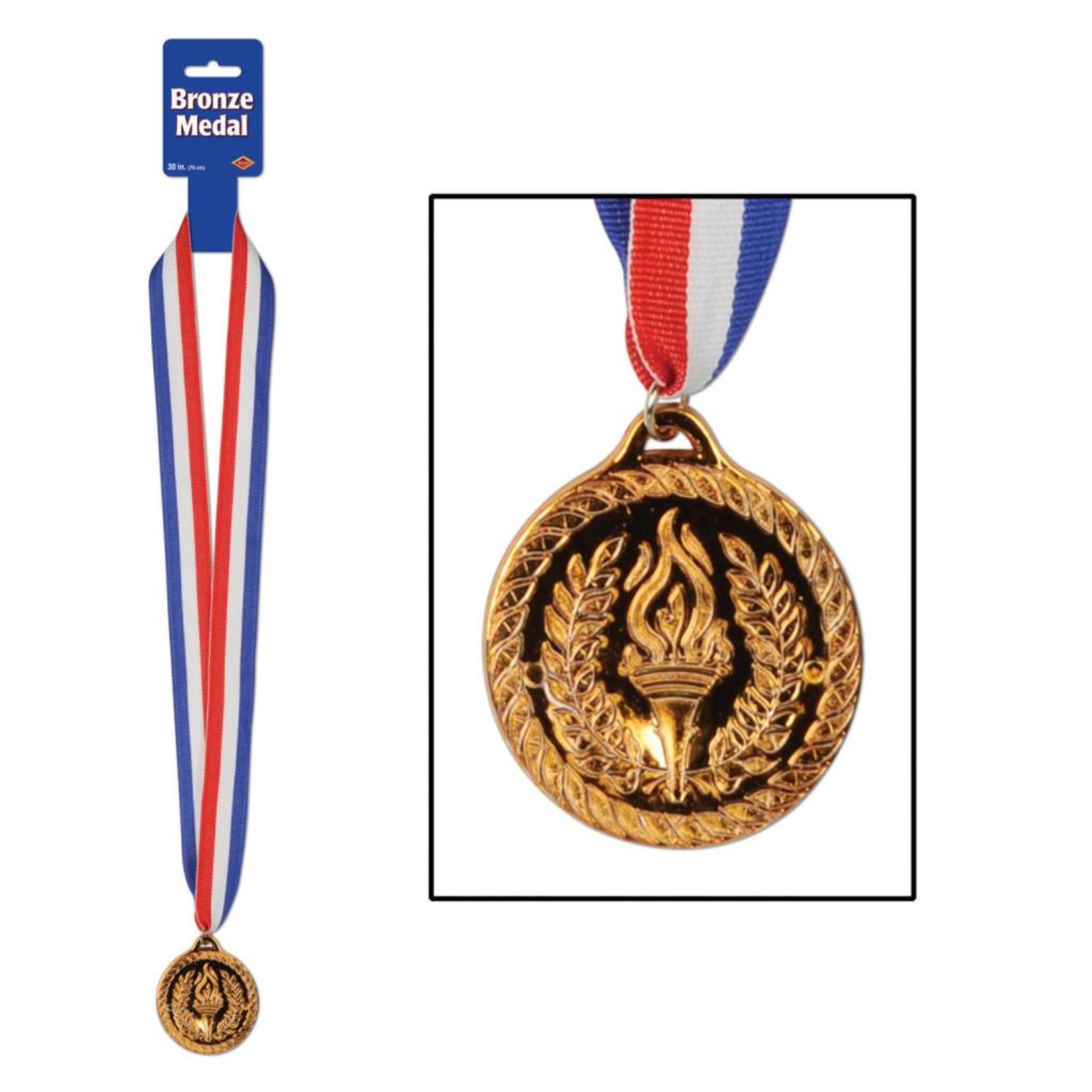 Award Medal-Bronze with Ribbon-1pkg-30"