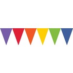 Banner-Paper Pennant-Rainbow-24pk/7'' x 6''