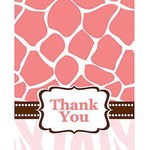 Thank You Cards-Wild Safari Pink-8pkg