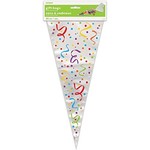 Cone Gift Bags- Assorted Confetti- 20pcs (15"x6.75")