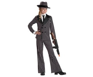 Costume-Gangster Girl-Kids Large - Victoria Party Store