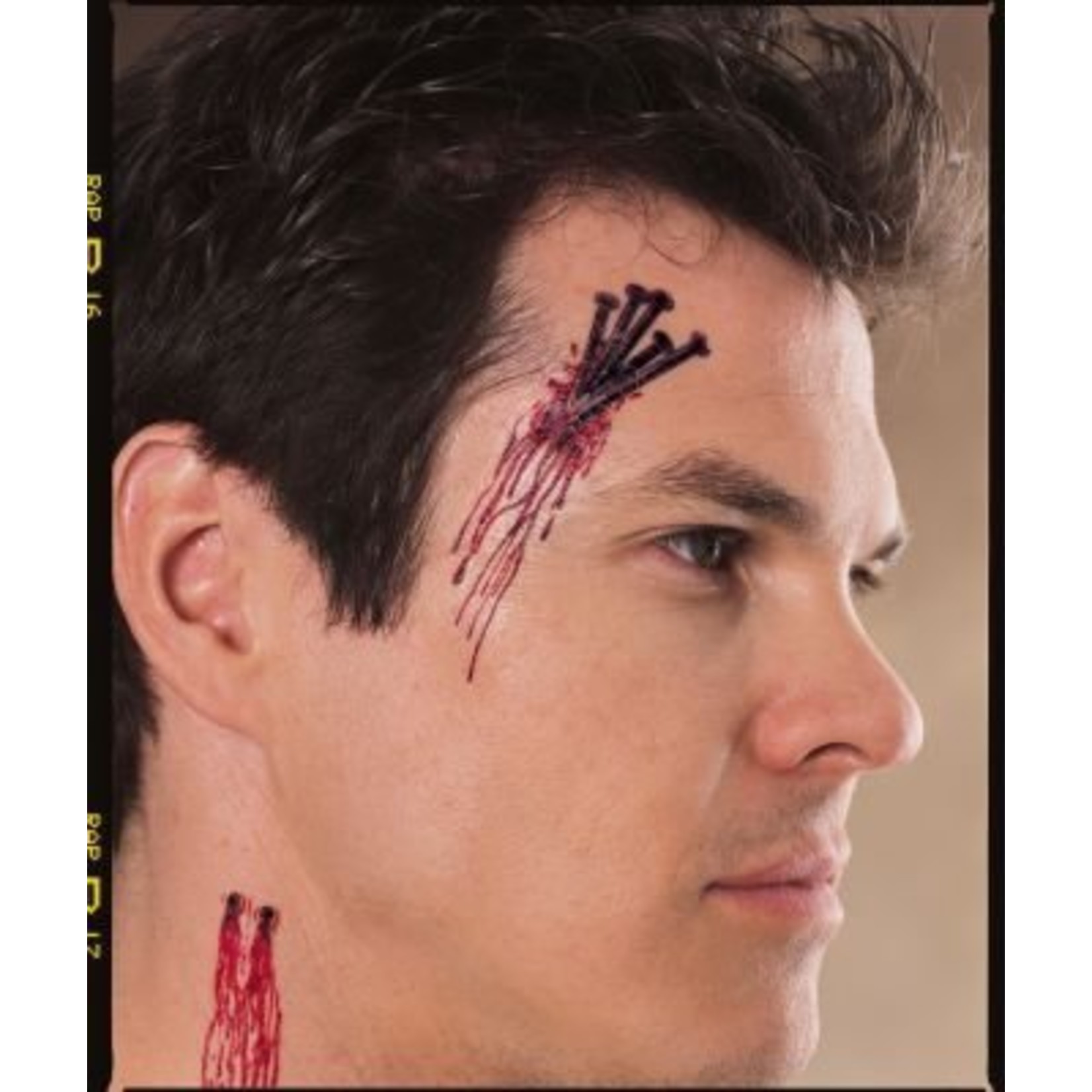 temporary tattoo bloody bullet hole scar halloween  mens womans kids  fake