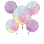 Foil Balloon - Luminous Birthday Bouquet - 5 PK