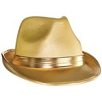 Fedora Hat-Gold-Fabric