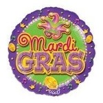Foil Balloon - Masquerade Mardi Gras - 18"