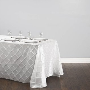 rectangular pintuck rental table cloth 1day x156