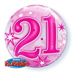 Latex Balloon Bubble 21st- 22"