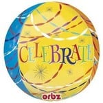 Foil Ballon-Celebrate Orbz 16"