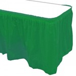 Plastic Table Skirt - Hunter Green 29 x 168 in- Final Sale