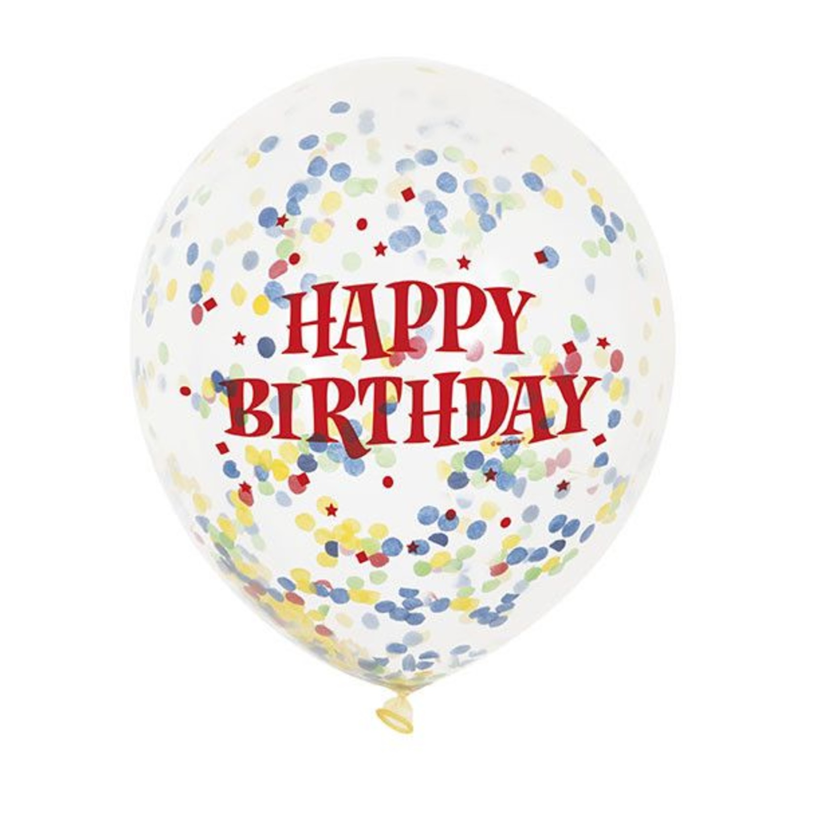 Balloon - Latex - Happy Birthday  Confetti - 12" (6PK)