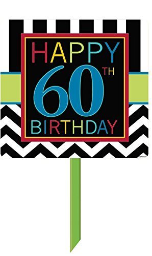 Sign Yard Happy 60th Birthday 14 X 25 Victoria Party Store