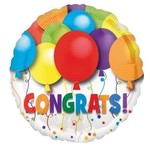 Foil Balloon - Festive Congrats - 18"