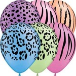 Latex Balloons - Neon Safari Assorted - 11"