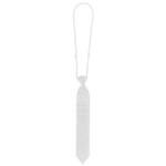 Bead Necklace Tie - Silver
