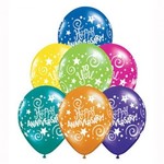 Latex Balloon-Anniversary Stars & Swirls Assortment-1pkg-11"