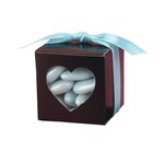 Favor Boxes- Brown with Heart Window- 25pk