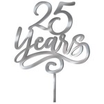 Cake Topper - Silver - 25Years - 1 pc.