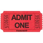 Red Admit One Ticket Roll
