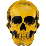 Foil Balloon - Golden Skull - Super Shape - 36"