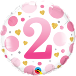Foil Balloon - # 2 - Pink - 18"
