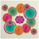 Paper Fan Decorating Kit - Diwali - 13pcs