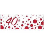 Banner Plastic -  40th - Sparkle and Shine-20inx60in