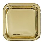Plates-BEV-Square-Gold Foil-8pk