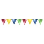 Banner-Multi Color with White Dots-9ftx6.25in