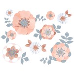 Rose Gold Floral 3D Wall Decoration