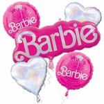 Foil Balloons - Barbie - 5 pk Bouquet