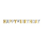 Birthday Accessories Silver & Gold Giant Letter Banner