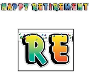 Banner Happy Retirement Victoria Party Store