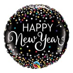 Foil Balloon - Happy New Years Dots - 18"