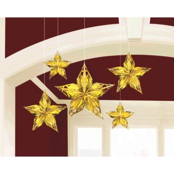 Hanging Decorations Star Metallic Hollywood Victoria Party Store