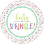 Dinner Paper Plates- Baby Sprinkle!- 8pk/10.5"