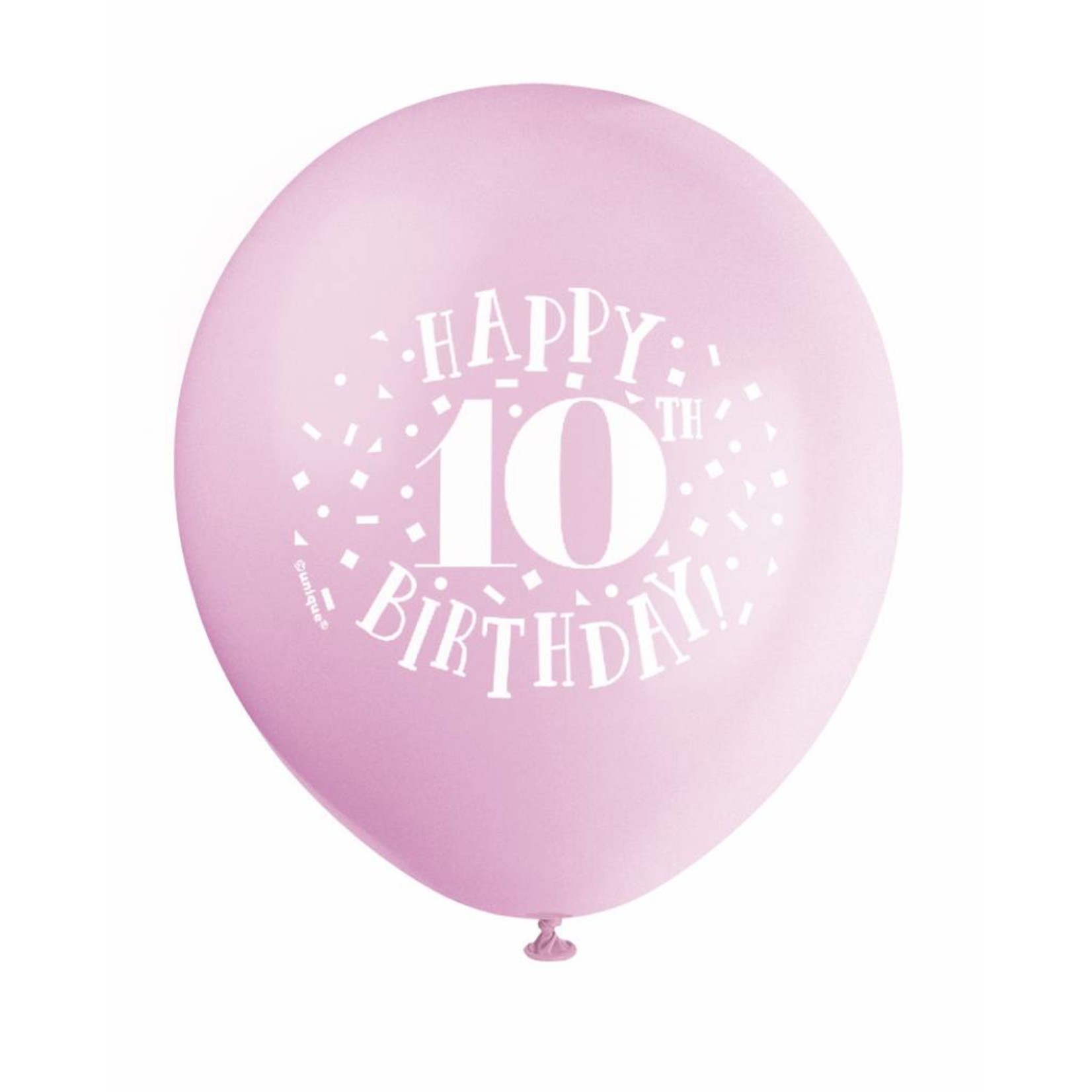 Balloons-Latex-Happy 10th Birthday-12"(8PK)