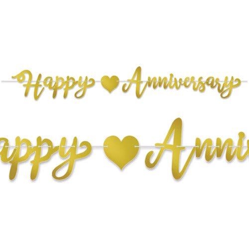 banner happy anniversary gold happy anniversary banner