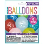 Balloons - Latex - Happy 7th Birthday - 12" (8PK)