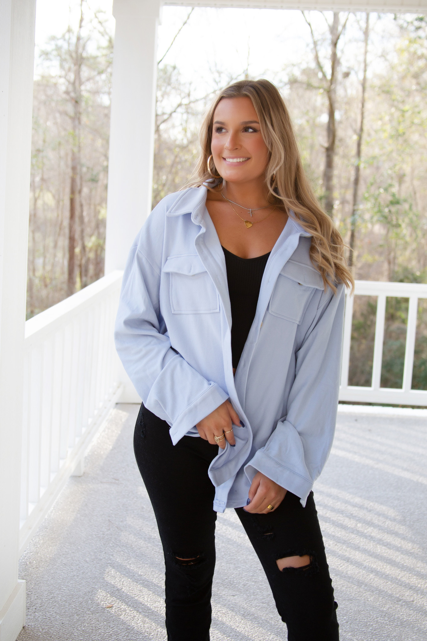 Warm Button Down Overshirt - Fig Boutique