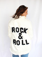 Distressed Jacket w/ Terry Letter Detail
