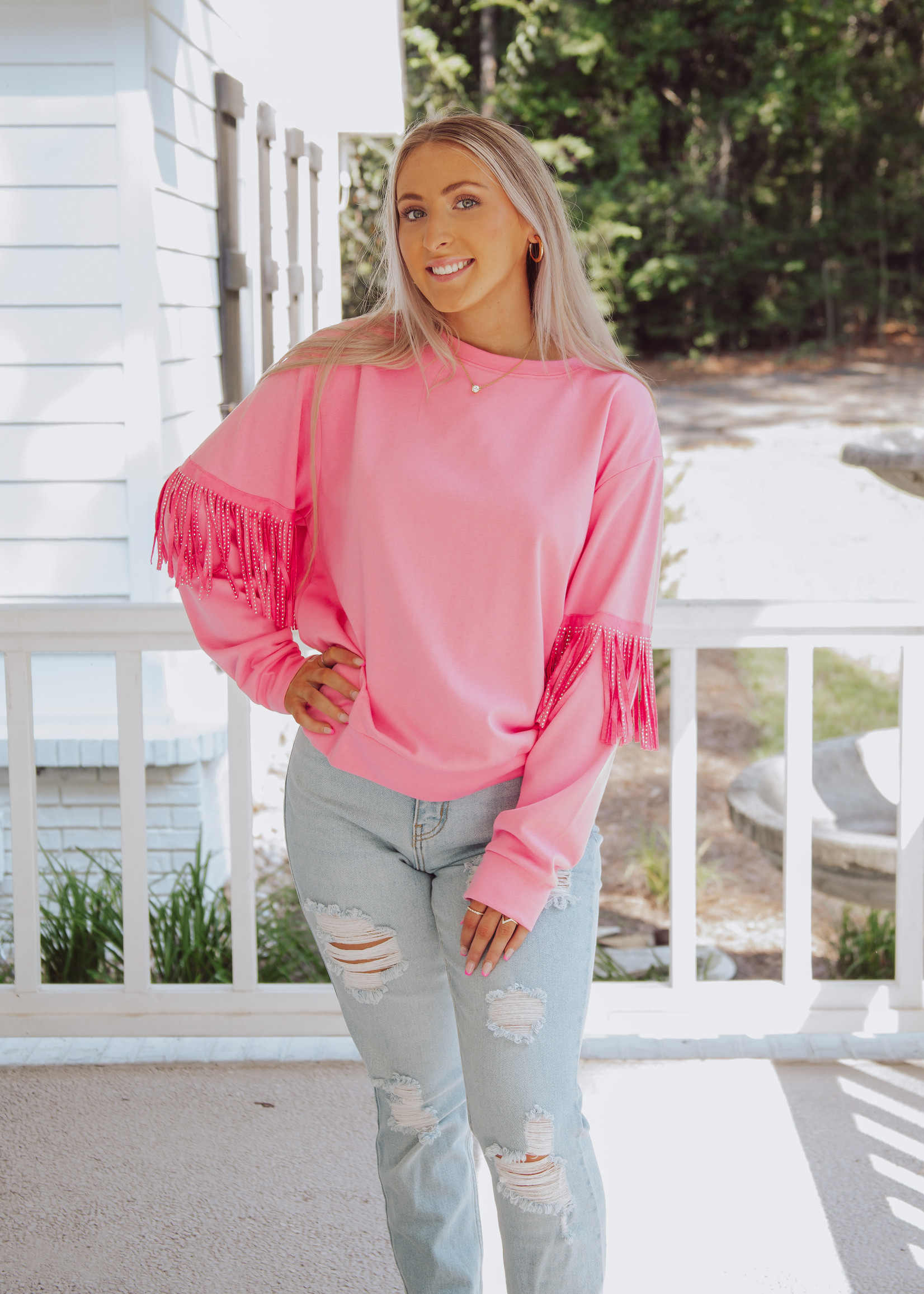 All in My Head Oversized Fringe Sweater 