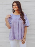 Catch Me At Sunset Bubble Sleeve Top