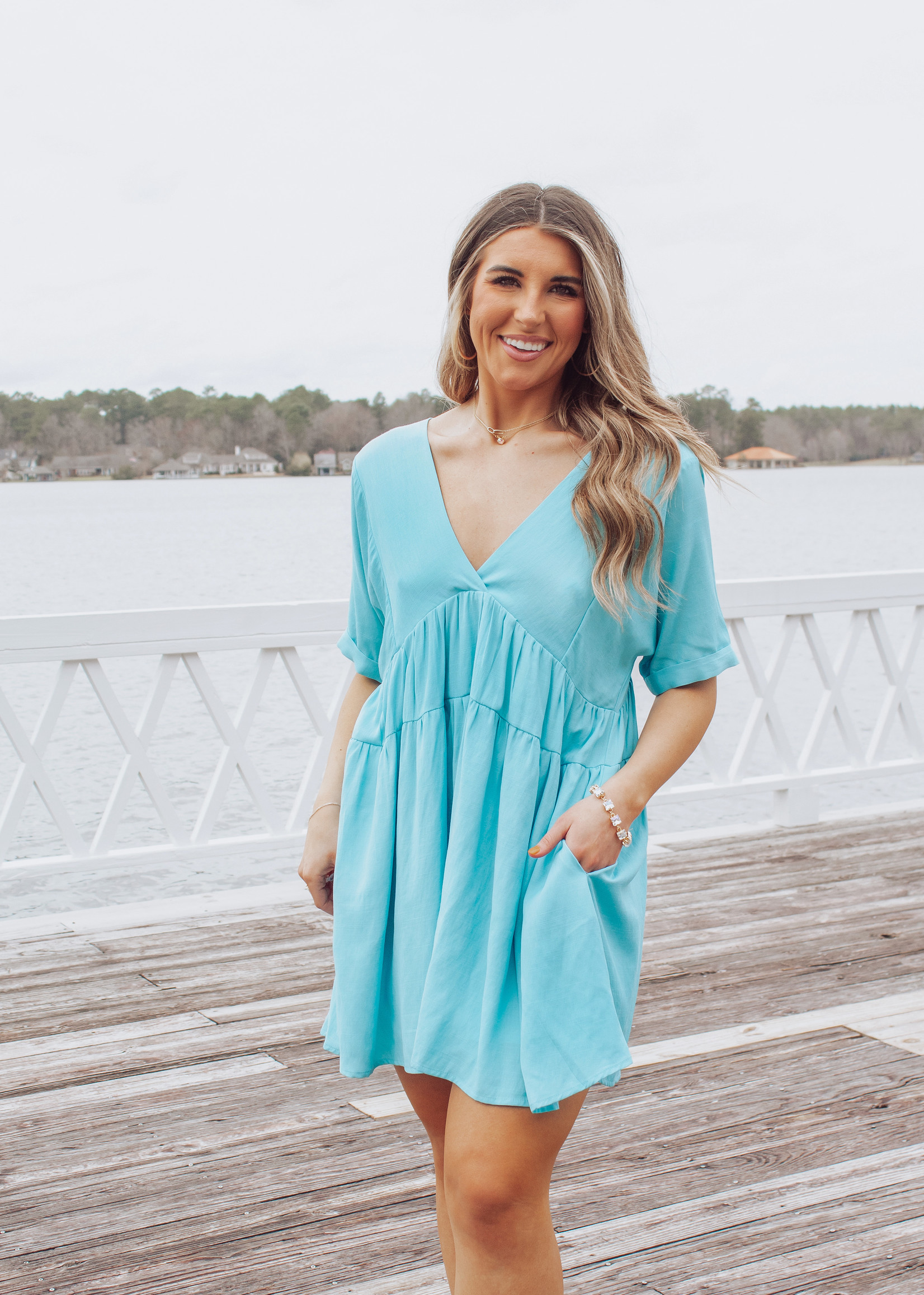 All Good Things V - Neck Tiered Dress