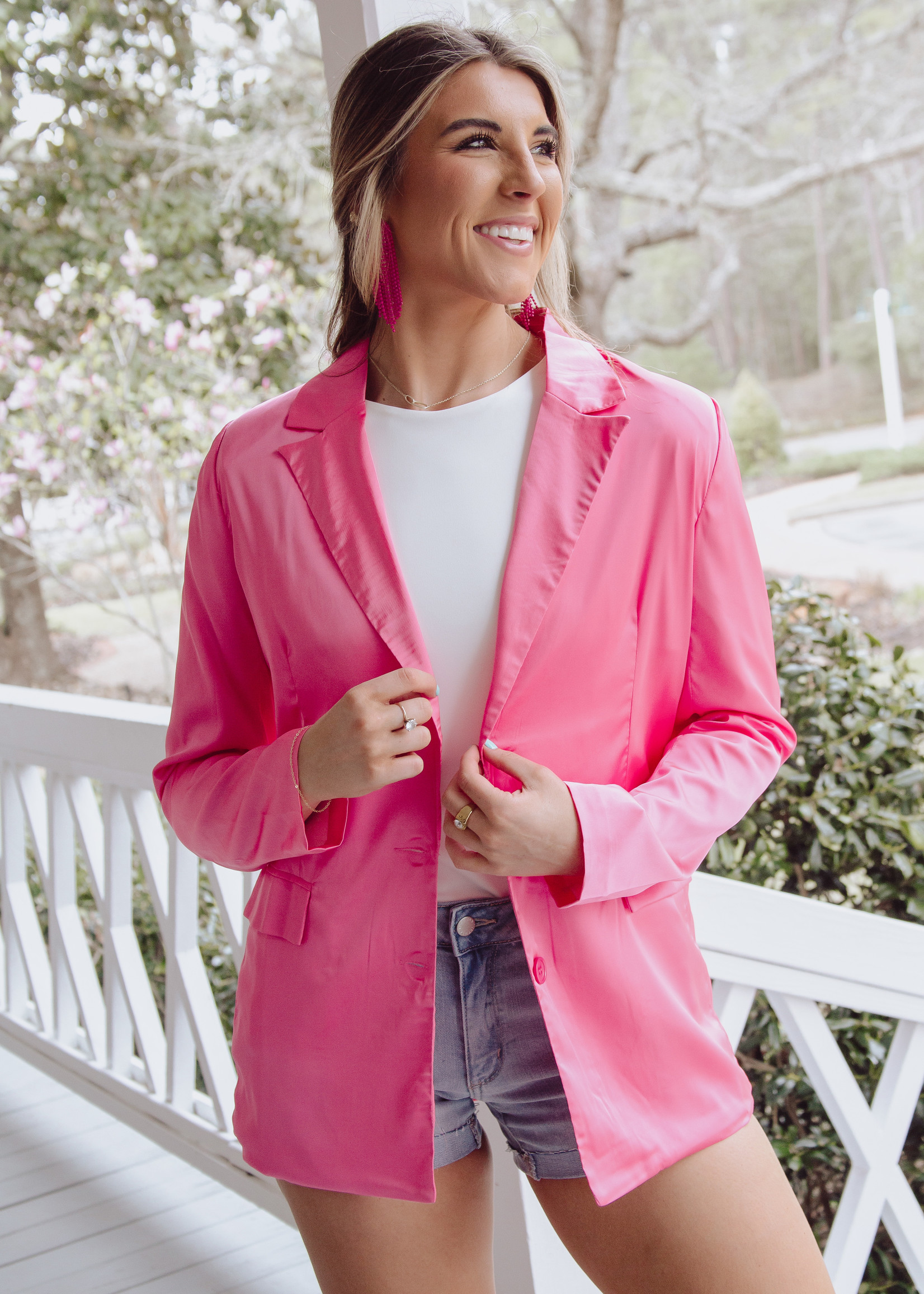 Women's satin sales blazer jackets