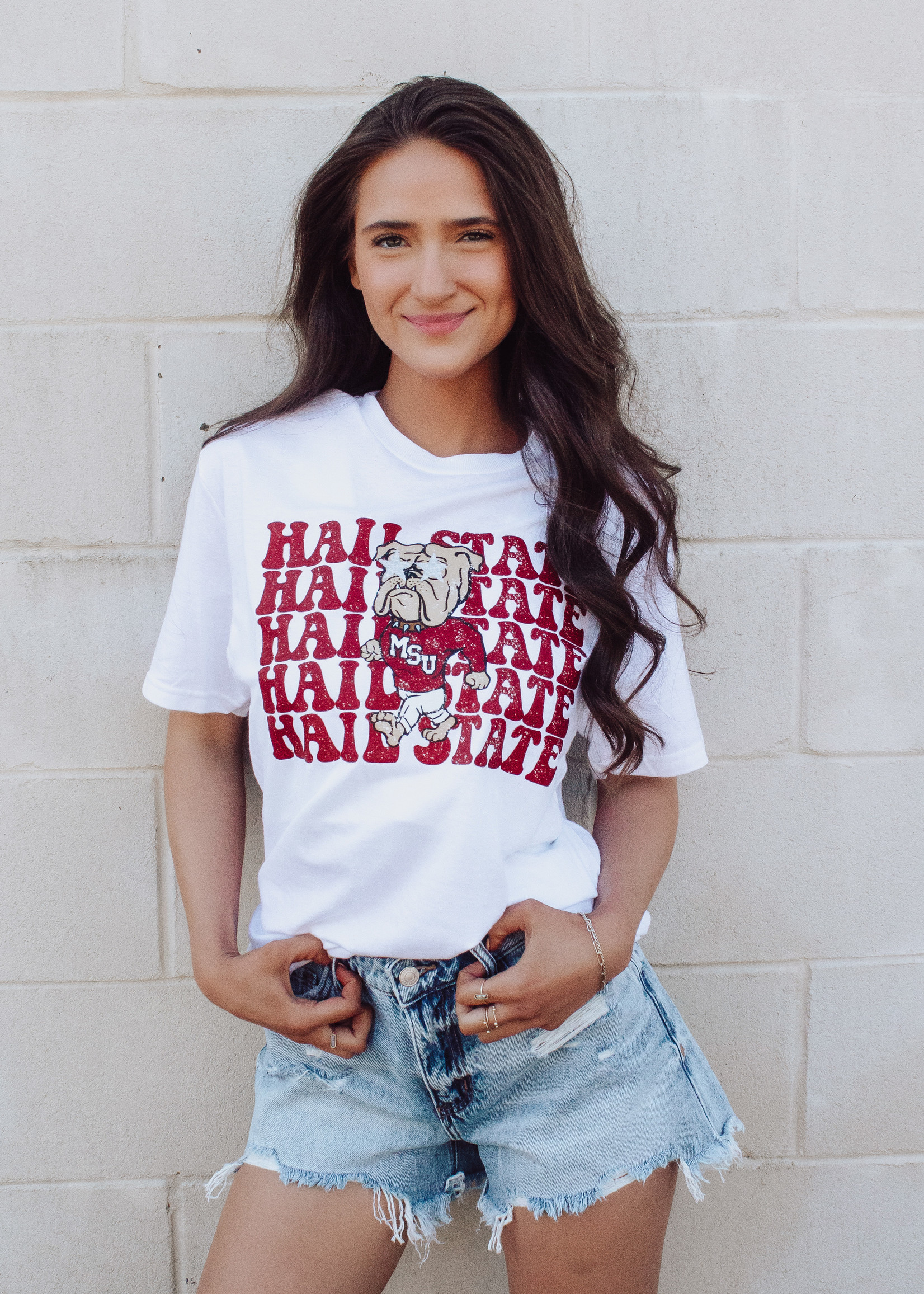 Hail State Stacked Tee