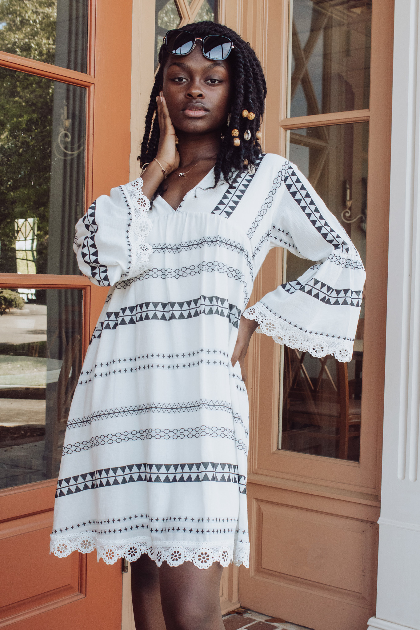 Havana Twist Bell Sleeve Dress - Women's Boutique & Fashion