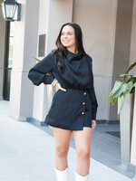 Manners Please Cowl Neck Romper