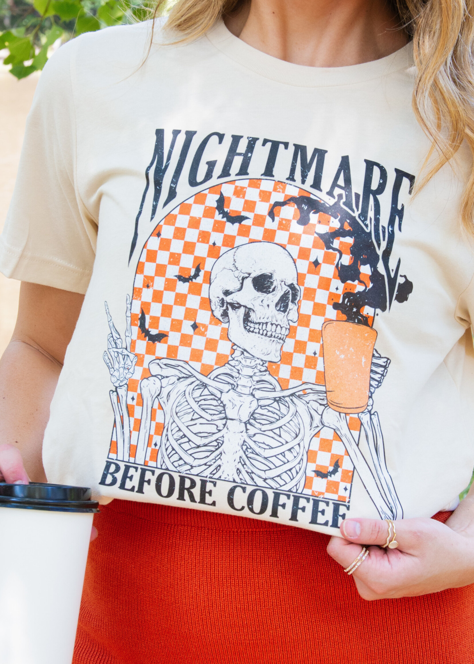 Halloween Nightmare Before Coffee Tee