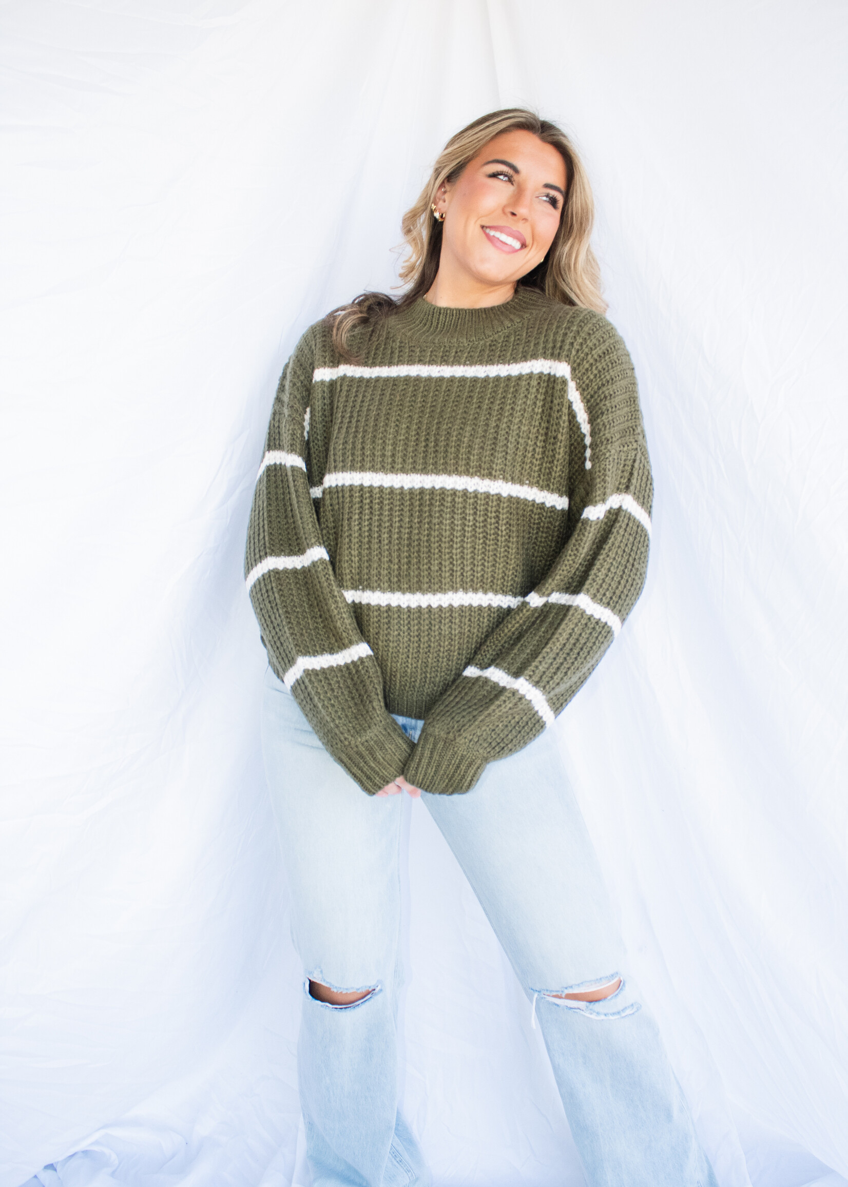 Cozy Up Striped Pullover Sweater