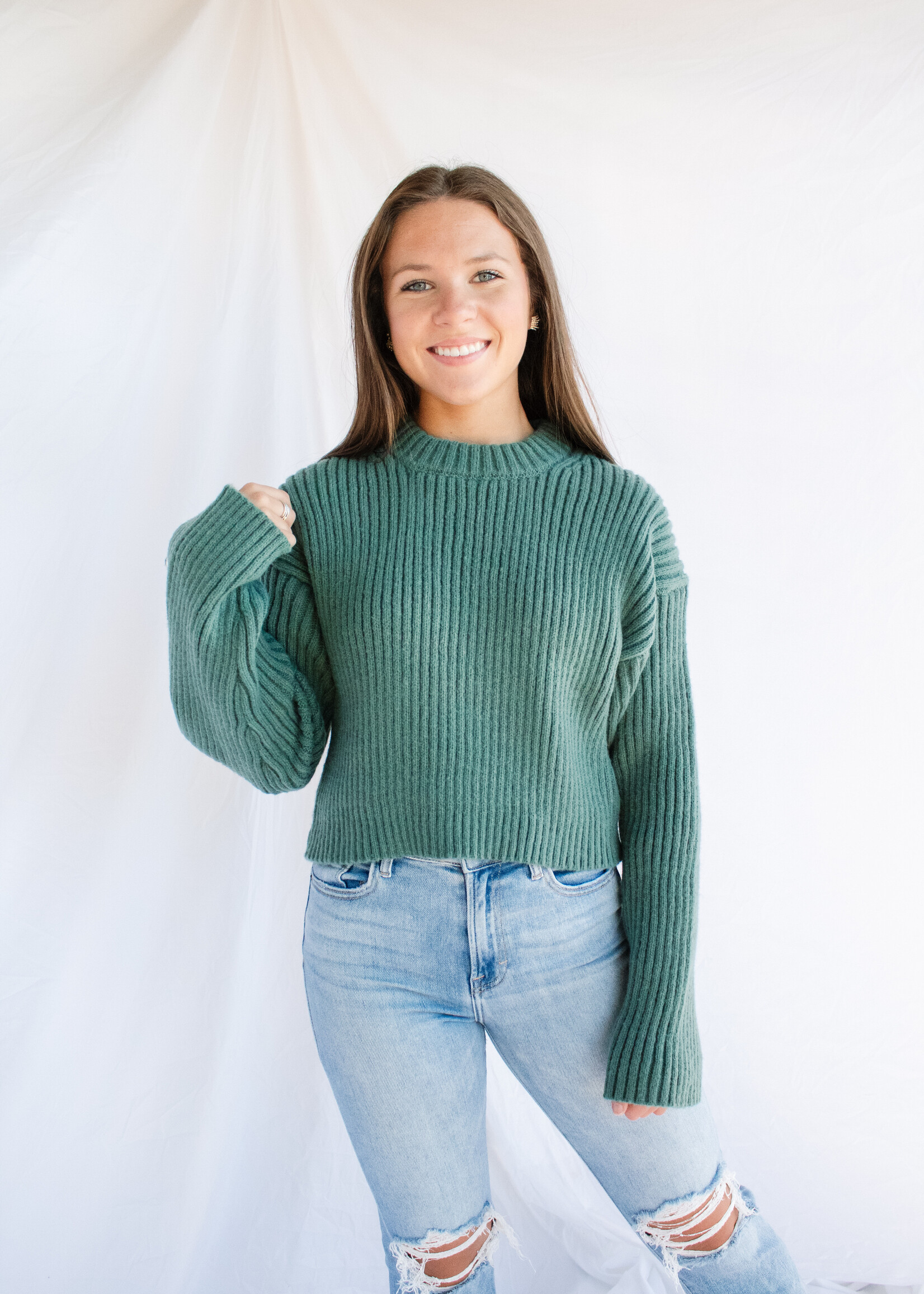 My Sweetie Ribbed LS Sweater